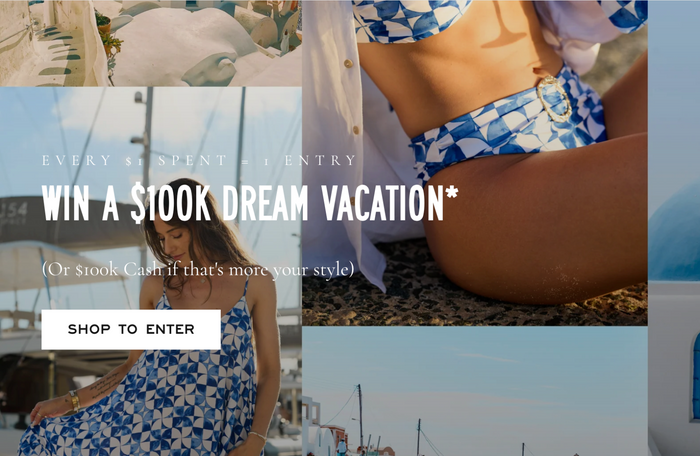 Home goods brand sweepstakes ad