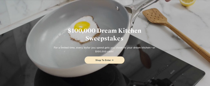 Apparel brand sweepstakes ad