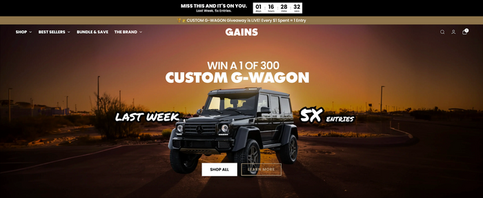 Beauty brand sweepstakes ad
