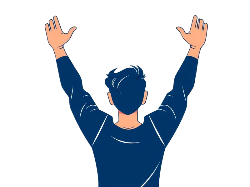 Winner celebrating